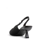 Slingback con trama micro-intrecciata - NERO