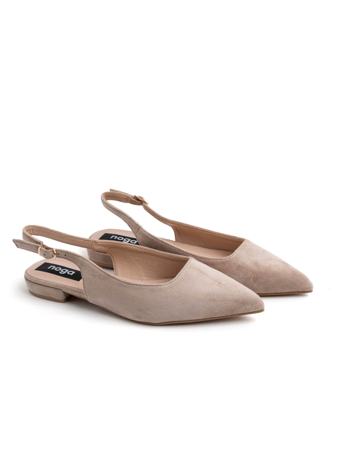 Slingback in simil camoscio - KHAKI