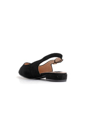 Slingback in simil camoscio - NERO