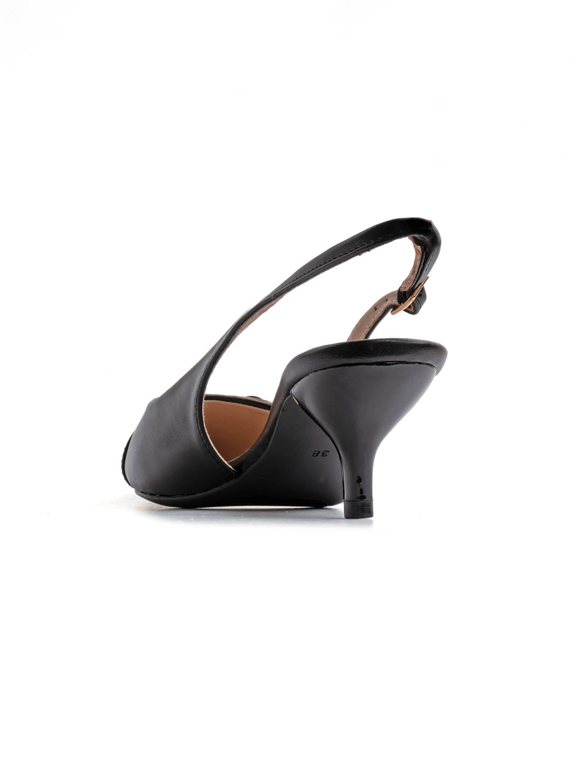 Slingback con doppio cinturino - NERO
