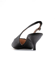 Slingback con doppio cinturino - NERO