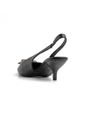 Slingback con maxi fibbia - NERO