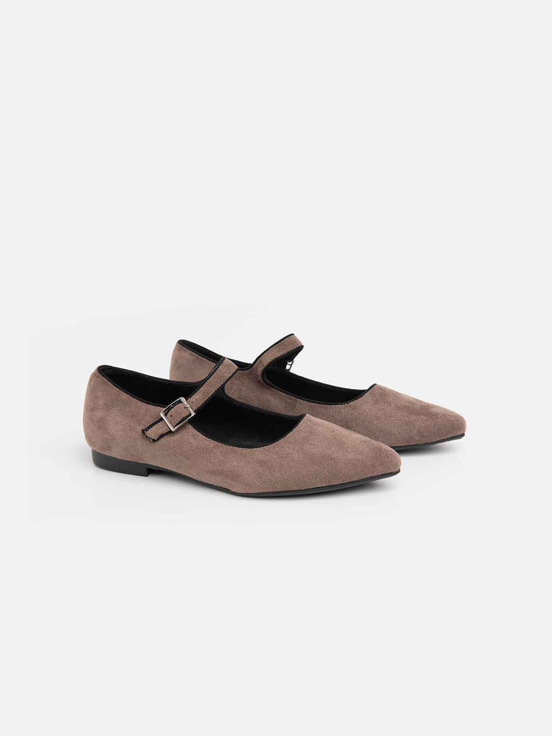 Pointed Toe Ballerina with Velvet - NUDE