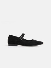 Suede Pointed Toe Ballerina - BLACK SUEDE