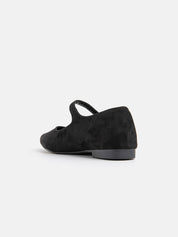 Suede Pointed Toe Ballerina - BLACK SUEDE