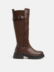 Tank-bottom boot - BROWN