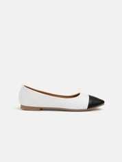 Two-tone ballet flat - BLACK/WHITE