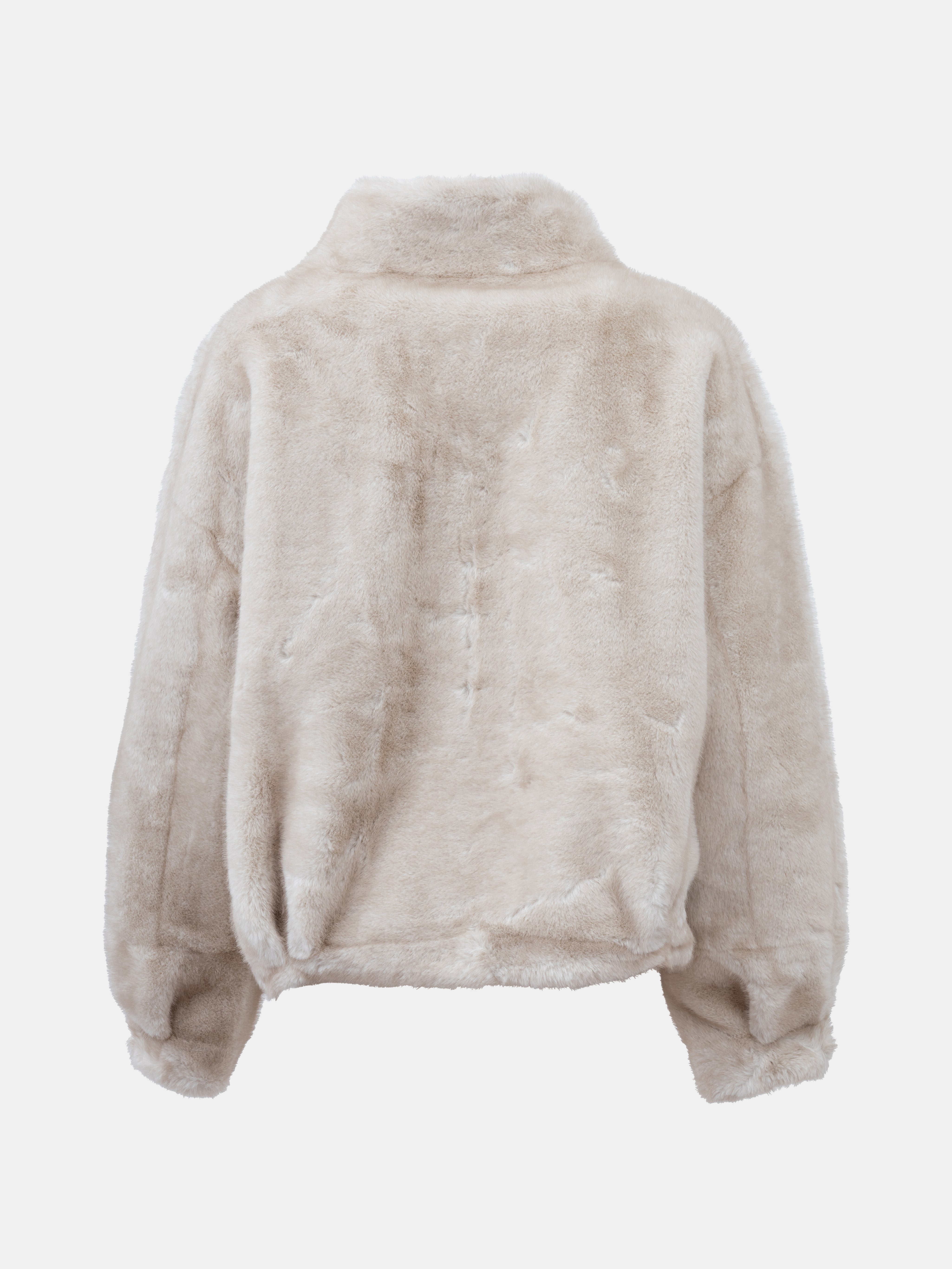 Cappotto classico in ecopelliccia - BEIGE