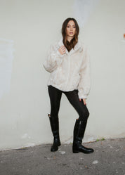 Cappotto classico in ecopelliccia - BEIGE